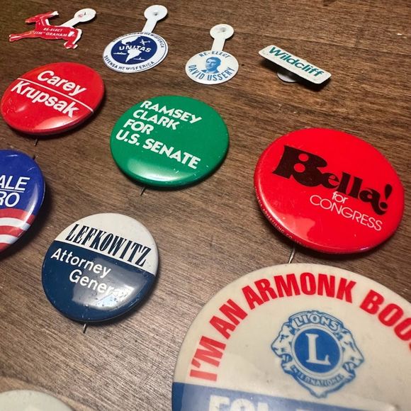 Vintage Collection 50s-80s Political Buttons Pinback Lot (set of 16) - Picture 7 of 11